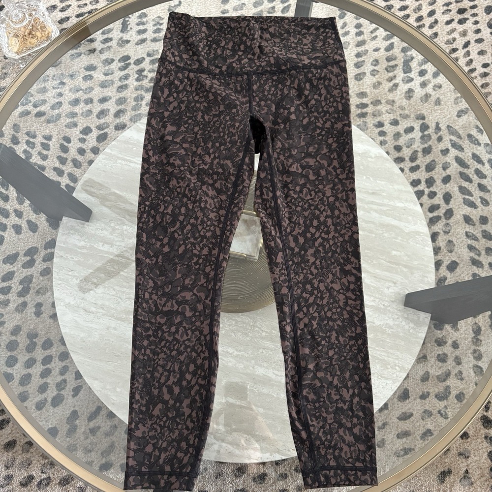 Lululemon Women's Wild Thing Camo Brown Earth Multi High-Rise Tight 25" SzL - Picture 7 of 9